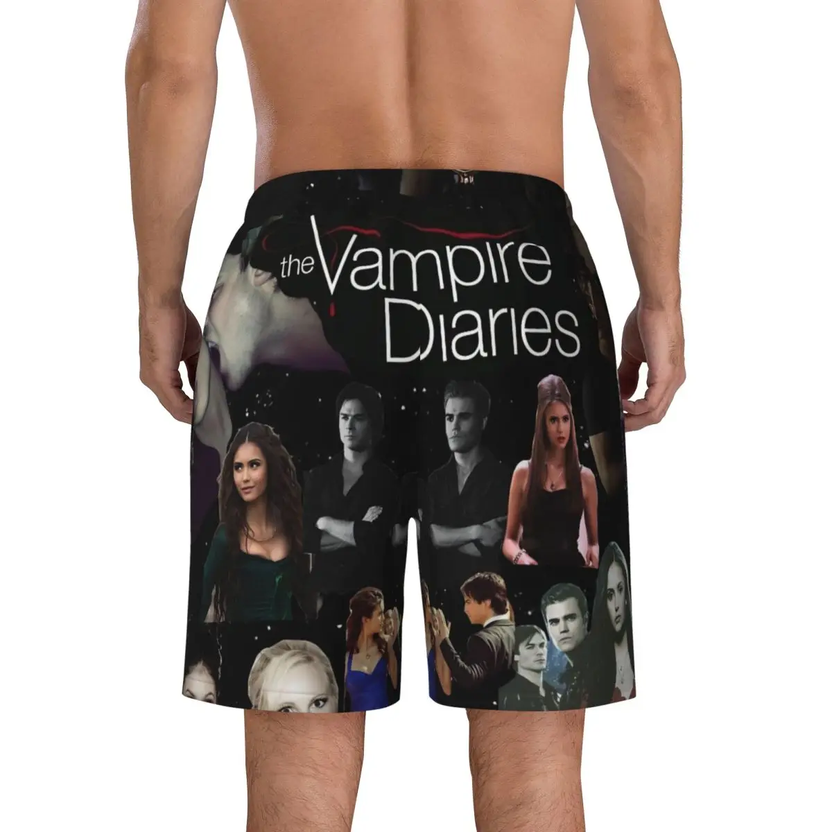 Swimsuits The Vampire Diaries Damon Salvatore TV Series Board Shorts Casual Beach Shorts Man Surfing Quick Dry Beach Trunks