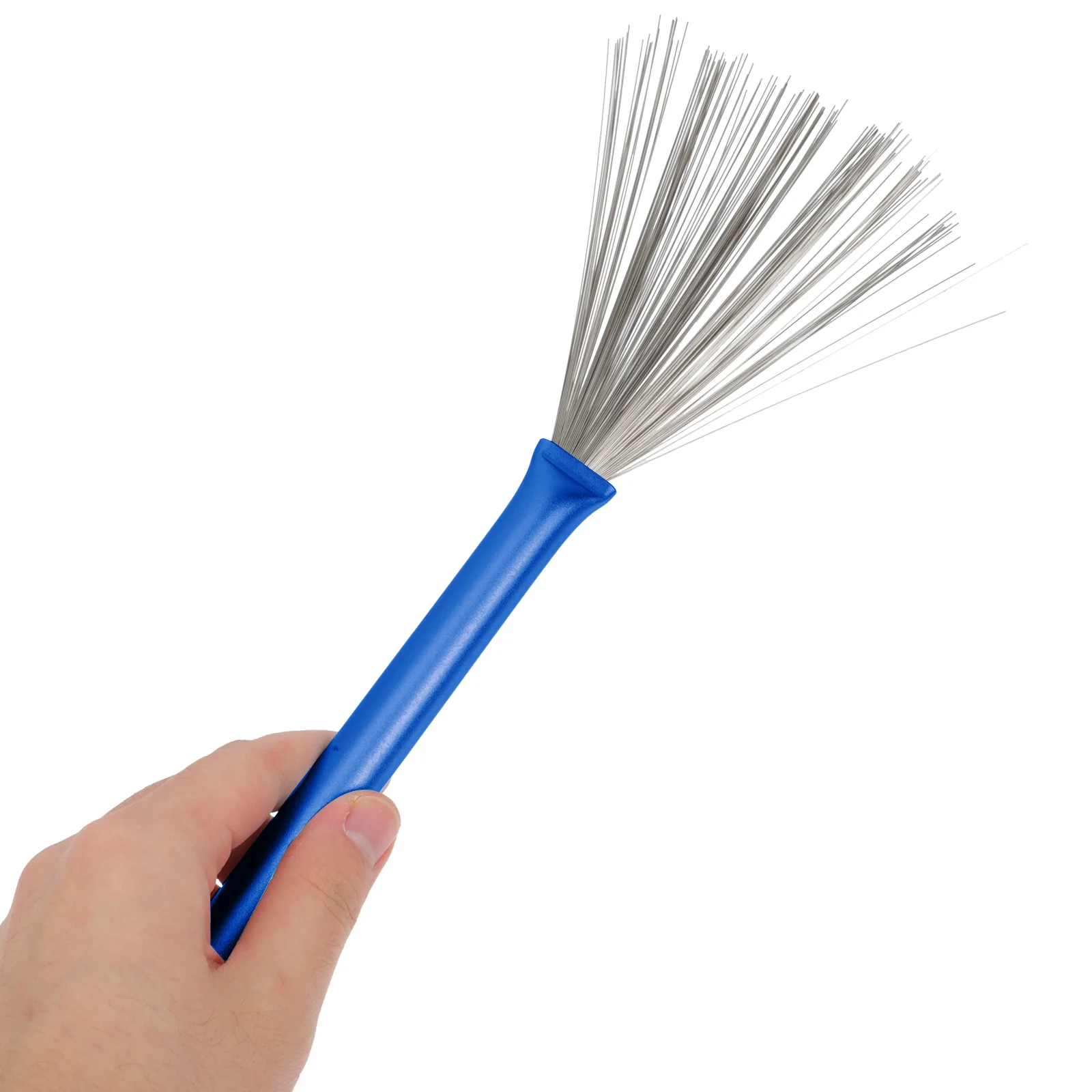 2Pcs Drum Brush Accessories Stainless Steel Retractable Wire for Drum Stick Jazz Practice Beginner Youth Band Use