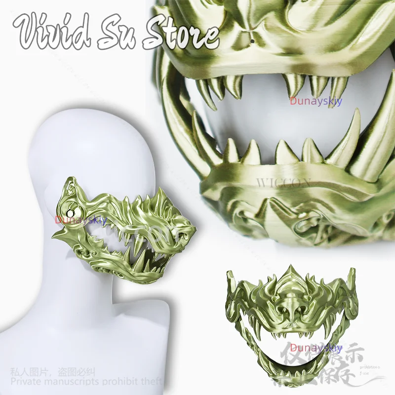 

Anime Furry Cosplay Japanese Prajna Ninja 3D Printed Fursiut Fox Mask Wolf Dog Facewear For Halloween Christmas Party Customized
