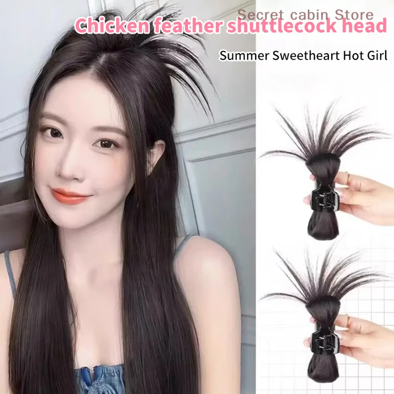 1 Pc wig half tied hair claw, shuttlecock head wig gripper  lazy person meatball head high ponytail hair accessory, styling tool