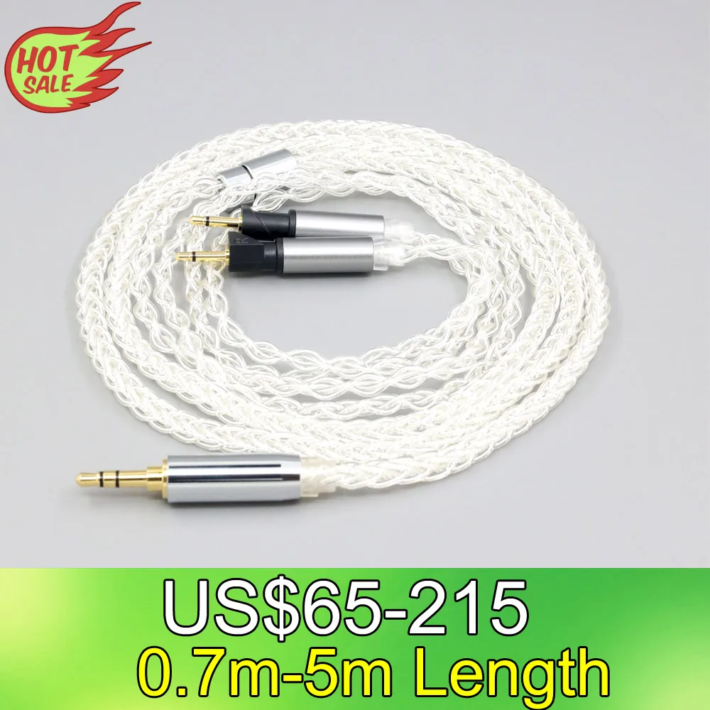 

LN008504 8 Core 99% 7n Pure Silver Palladium Earphone Cable For Abyss Diana v2 phi TC X1226lite 1:1 headphone pin