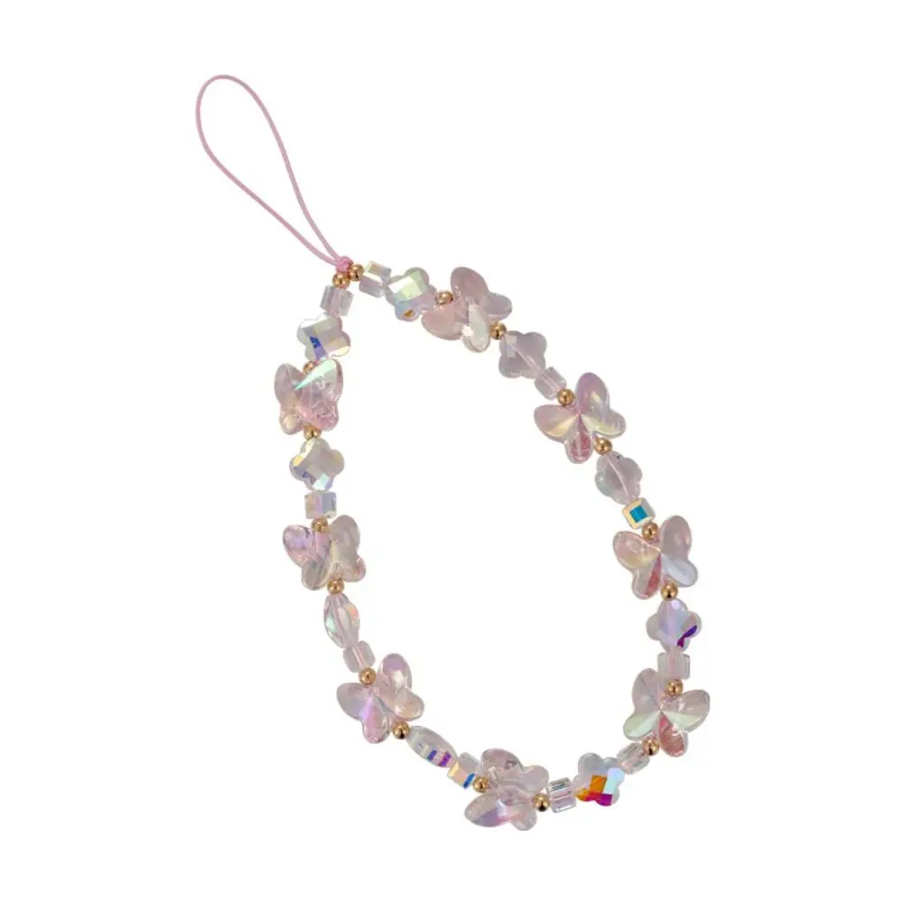 

Модный красочный брелок-бабочка для телефона, акриловый бисерный шарм-подвеска от потери, цепочка для ключей, подвеска для сумки, ремешок для телефона