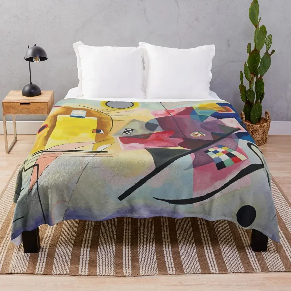 

Wassily Kandinsky | Yellow-Red-Blue Throw Blanket Decorative Soft Throw Blanket for Couch Sofa