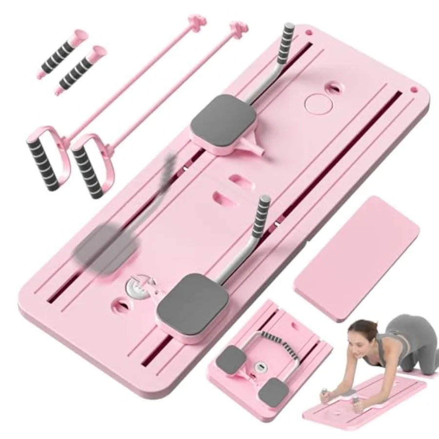 

Pilates Board 2024 Multi-Purpose Foldable Reformer Board for Home 5in1 Sliding Board Fitness Equipment Black