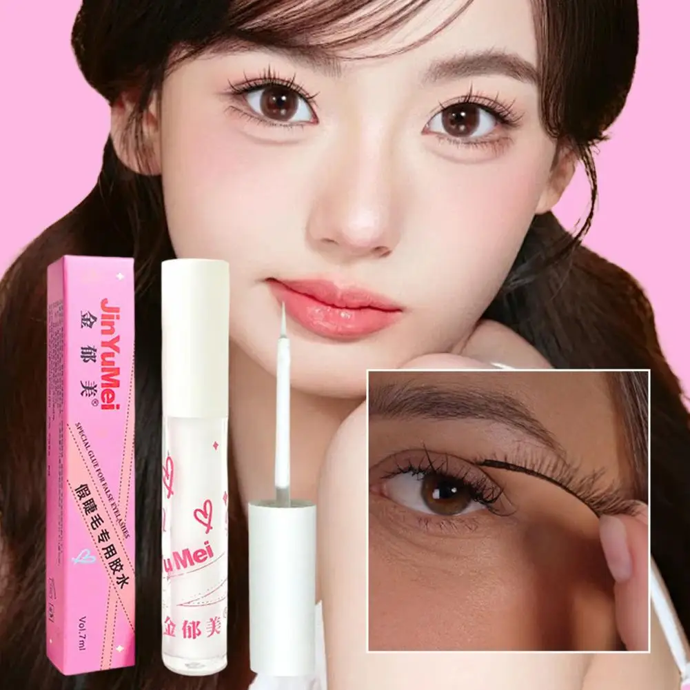 Klebstoff für falsche Wimpern, wasserfest, schnell trocknend, langlebig, nicht reizend, transparentes Wimpernwerkzeug, 7 ml
