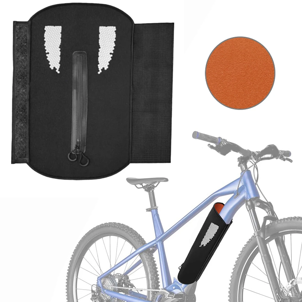 Neoprene Protector Down Tube Cover Bike Commuting Compatible With Bottle Mounts Dirt Protection For Down Tube Frames Black