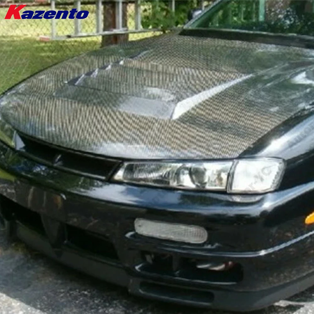 For Nissan Silvia S14A Kouki (Late Model) DM Style Front Cooling Hood Carbon( Ocean freight is favorable, welcome to inqury)