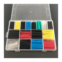 580pcs Heat Shrink Electric Insulation Tube Kit Flame Retardant Wrap Cable Sleeve With Storage Box