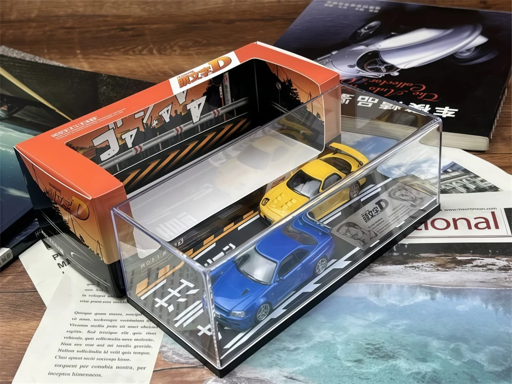 

Готовые акции Модель 1/64 RX7 + R34 литой под давлением, ограниченная серия, полностью открытая коллекционная модель автомобиля из сплава