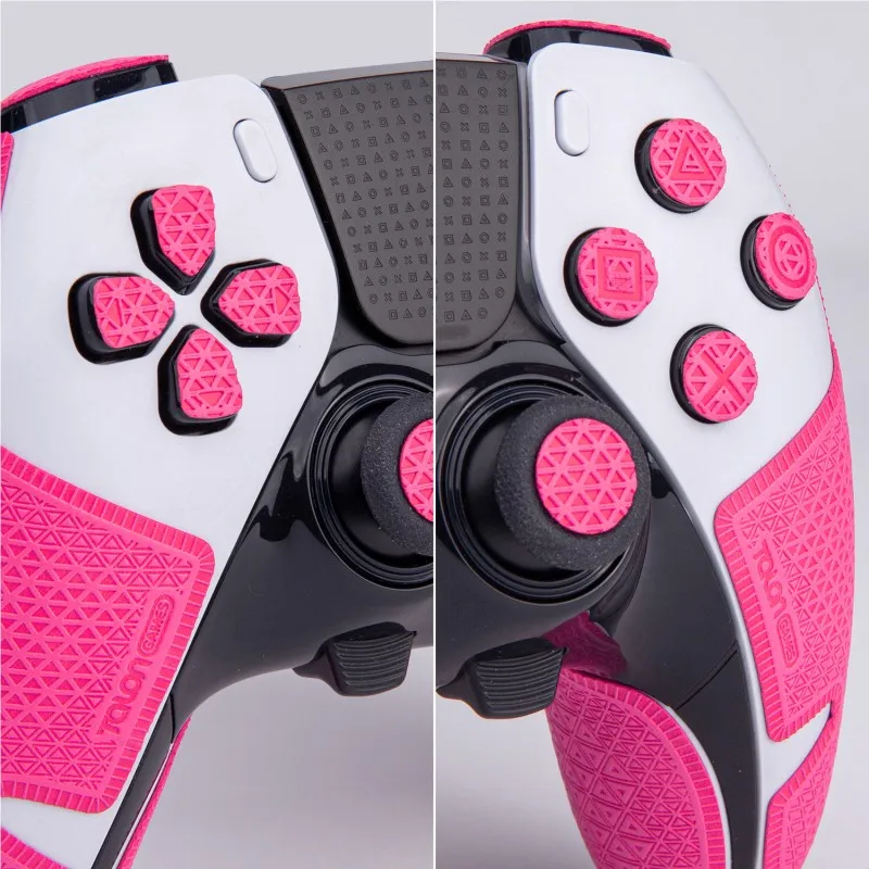 Pink TALONGAMES Controller Grip Tape For Playstation 5 DualSense Edge,Anti-Slip,Buttons,Textured Skin Kit For PS5 Edge Grip