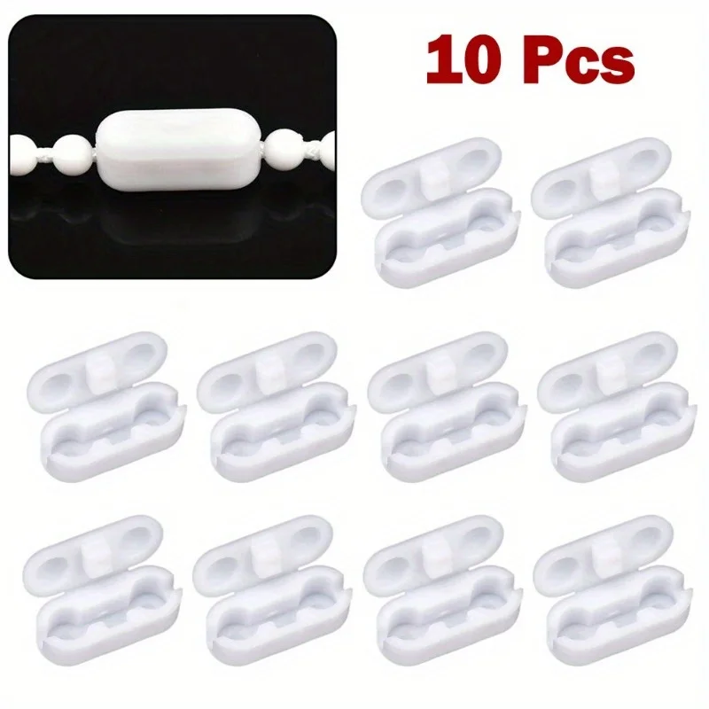 10/20pcs Plastic Roller Blinds Pull Cord Connector, Contemporary Style Curtain Chain Connector