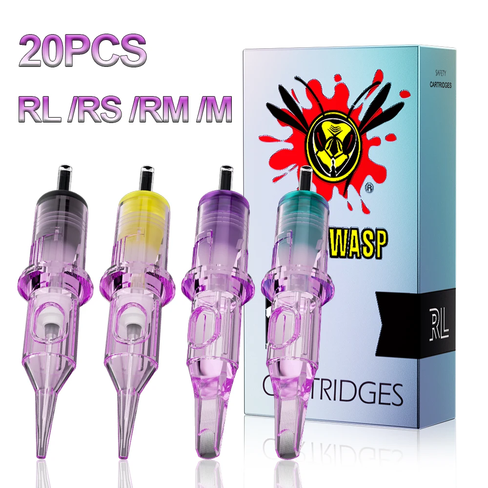 

20pcs/box BIGWASP Pro Tattoo Cartridge Needles RL/RS/RM/M 0.30/0.35mm Disposable Permanent Makeup SMP Universal Tattoo Needles