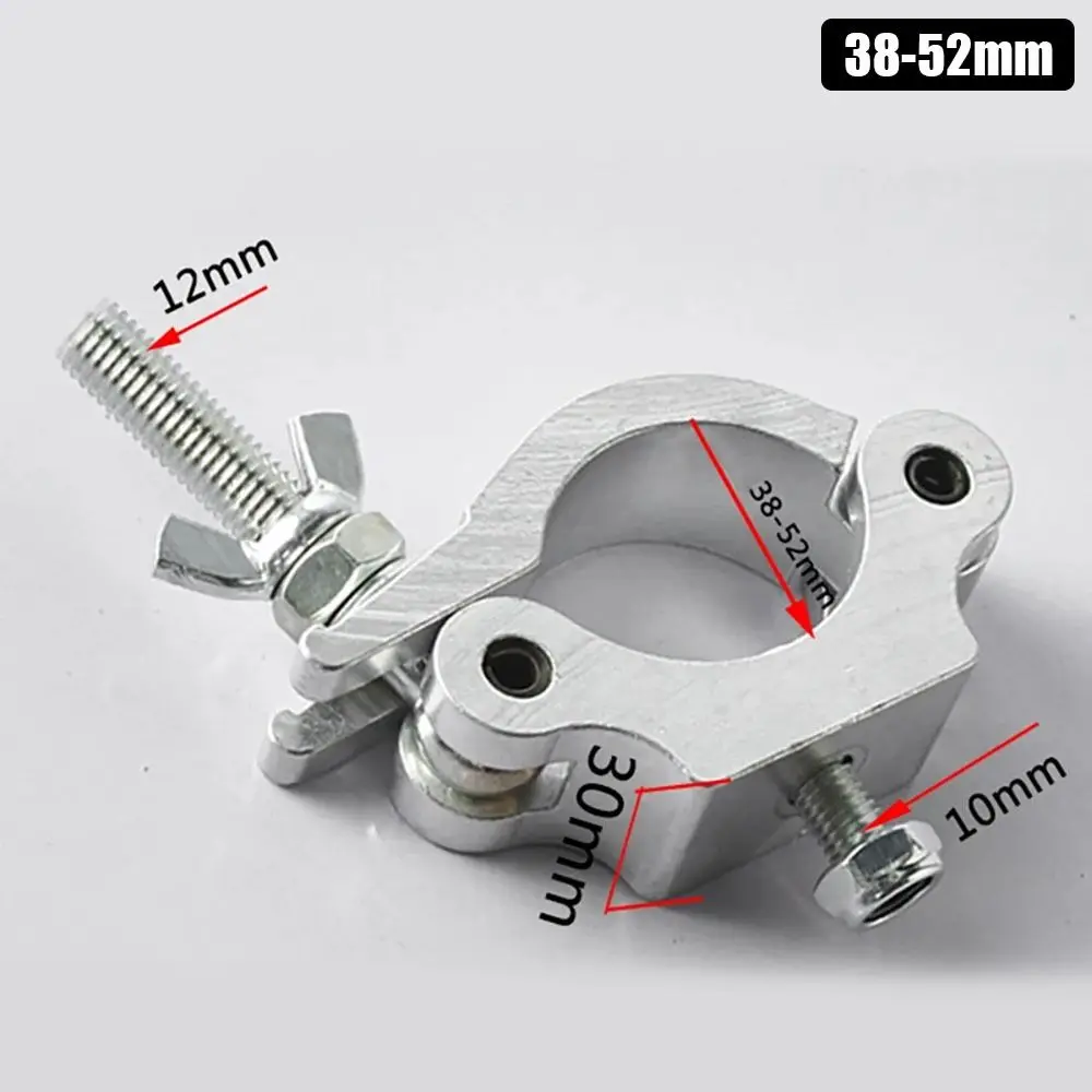 1Pcs Aluminum Alloy Stage Lights Truss Clamp Quick Release 18-21mm 38-52mm DJ Light Clamps Clip Bracket Silver Lamp Hanger Hooks