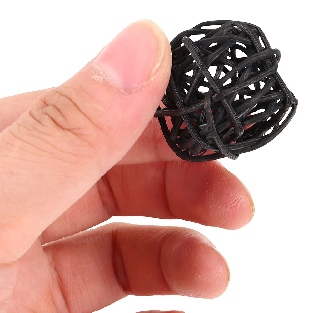 

40Pcs Rattan Balls Black Decorative 3cm Vase Fillers Halloween Wedding Party Table Centerpiece Bowl Orbs Rattan Balls