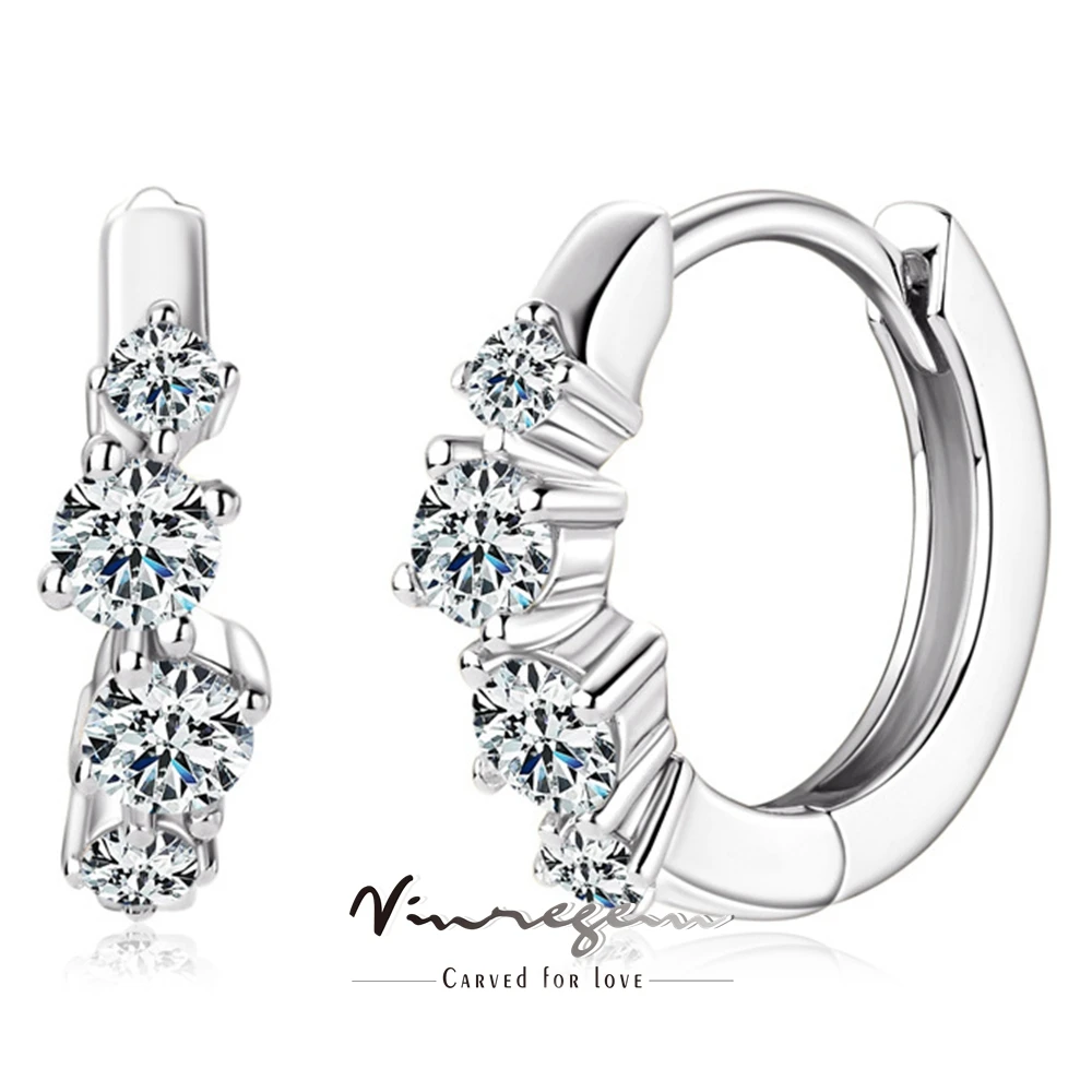 

Vinregem GRA 3EX VVS1 D Real Moissanite Diamonds Gems Hoop Earrings for Women 18K Gold Plated 925 Sterling Silver Fine Jewelry