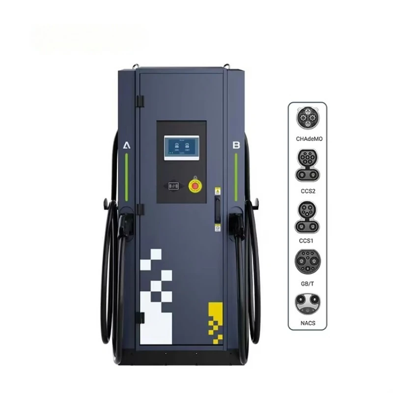 Customized 320KW DC Fast Charging Pile LED Atmos Light Strip 22 Inch Advertising Screen GBT CCS2 IP54 Outdoor Smart EV Charger P