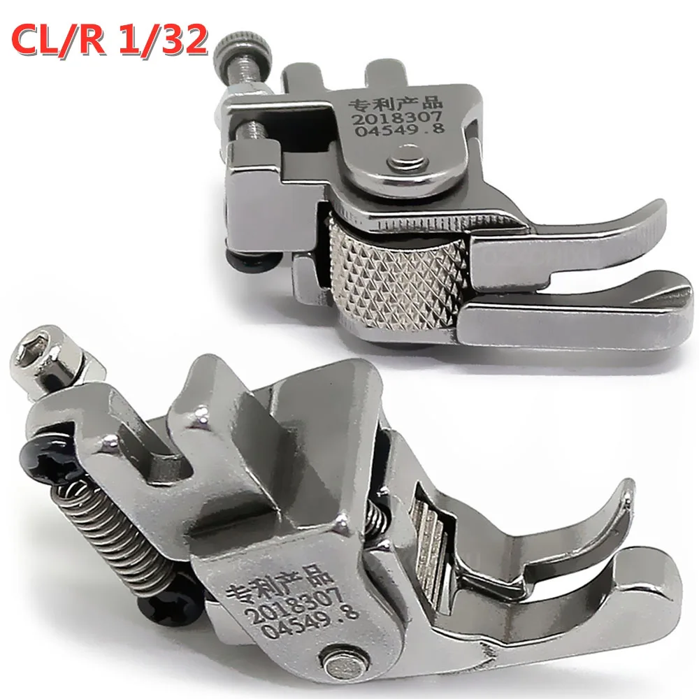 CR1/16 CL1/16 CR1/32 CL1/32 Left / Right Roller Compensating Presser Foot With Wheel For Industrial Sewing Machine Accessories