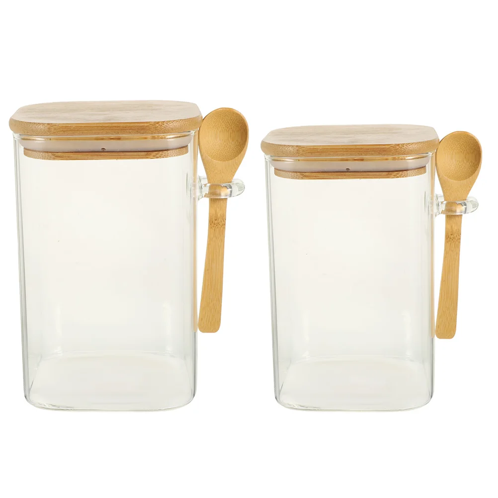 

Sealed Jar Set Glass Storage Containers for Coffee Tea Honey Kitchen 100ml 500ml Grain Jars Food Container Transparent