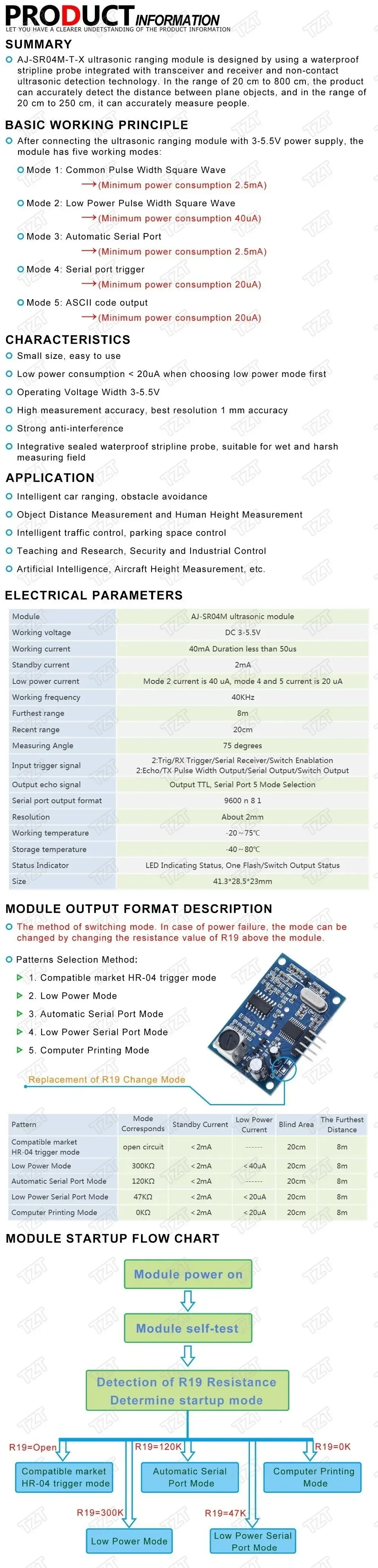 10 stks Voor Arduino Waterdichte Ultrasone Module JSN-SR04T/AJ-SR04M Water Proof Geïntegreerde Afstand Meten Transducer Sensor