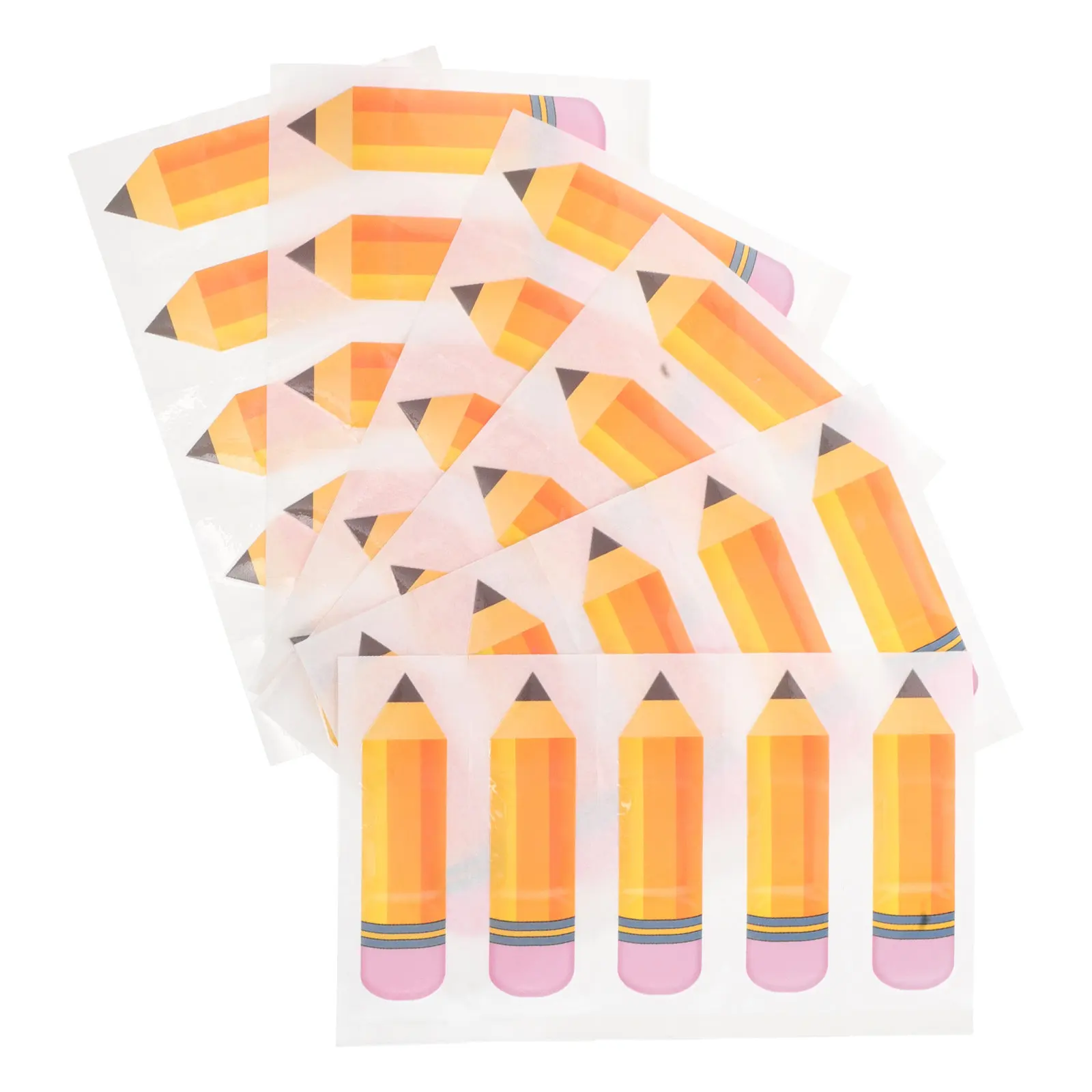 

50Pcs Cartoon Pencil Bandages Kids Adhesive Strips Waterproof Breathable School Themed Supplies Back to School Toddler Injury