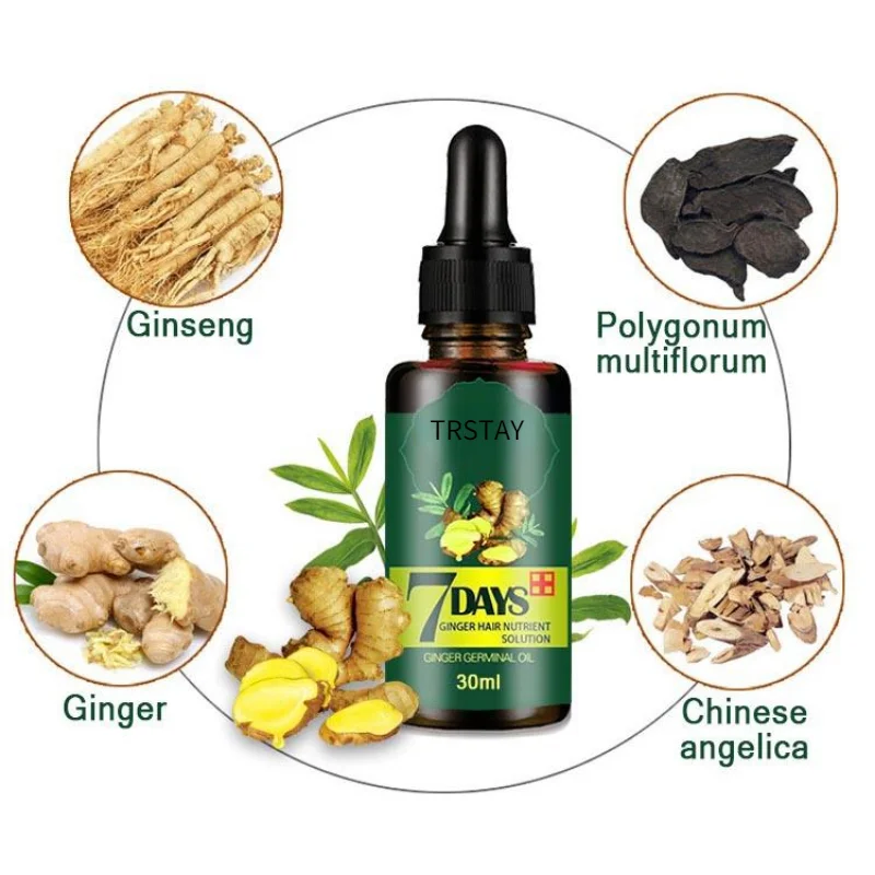 Ginger Root Hair Nutrient Solution Hair Growth Essential Oil Anti-hair Loss Ginger Ginseng Essential Oil 5 15 30 50 ml