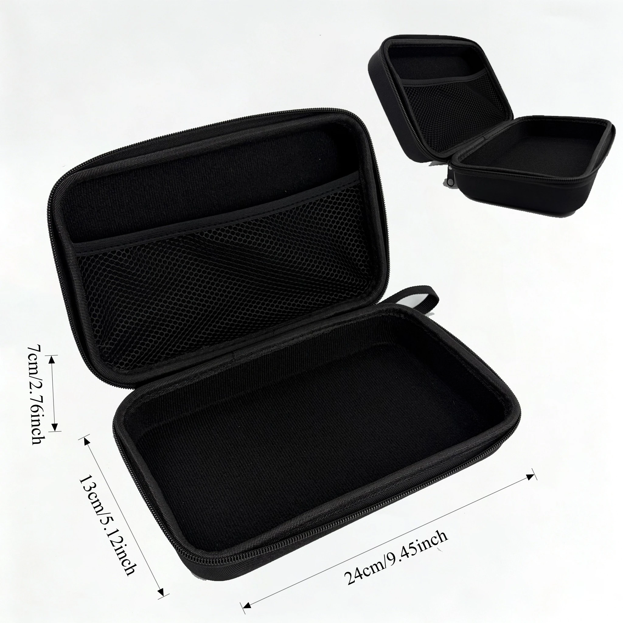 Portable Large Capacity Travel Cosmetic Bag, Oxford Cloth Shockproof Makeup Organizer Bag with Mesh Pocket