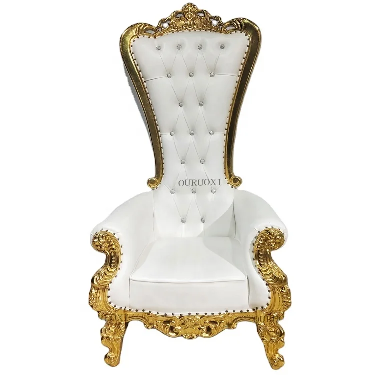 

Luxury Royal Cheap King's Throne Pink Wedding Chairs Bride and Groom
