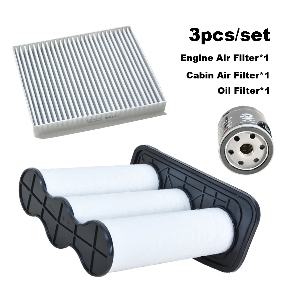 3pcs Filter Set For GWM HAVAL H6S 1.5T-Hybrid XY WEY Coffee 01 02 PHEV 2024 Engine Cabin A/C Air Oil Filter Kit Car Accessories