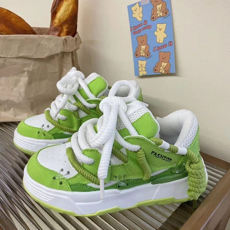 

Street Style Womens Chunky Sneakers Fashion Lace Casual Shoes for Woman Comfort Skateboarding Shoes Designer Shoes Zapatos Mujer