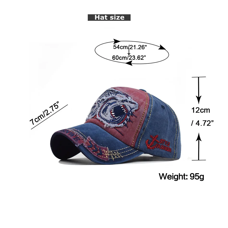 Lobster Shark Hat for Sea Ocean Animal Fishing Kids Animal Design for Boys and Girls Embroidered Baseball Cap for Outdoor Wear