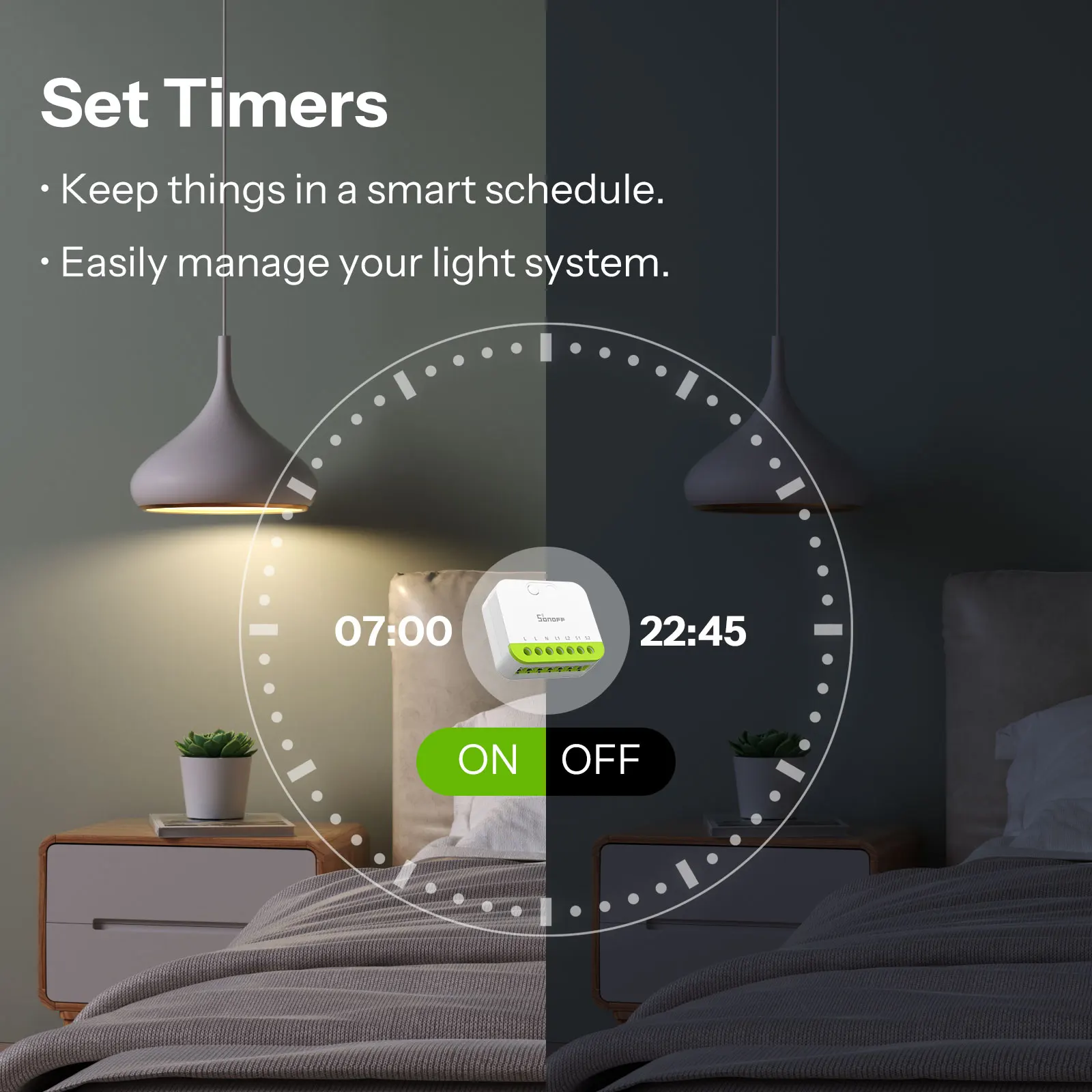 SONOFF Smart Switch MINI-2GS MINI DUO 2-Gang Zigbee Matter Over Dual-Load Control Detach Relay Mode Works with Alexa Google Home