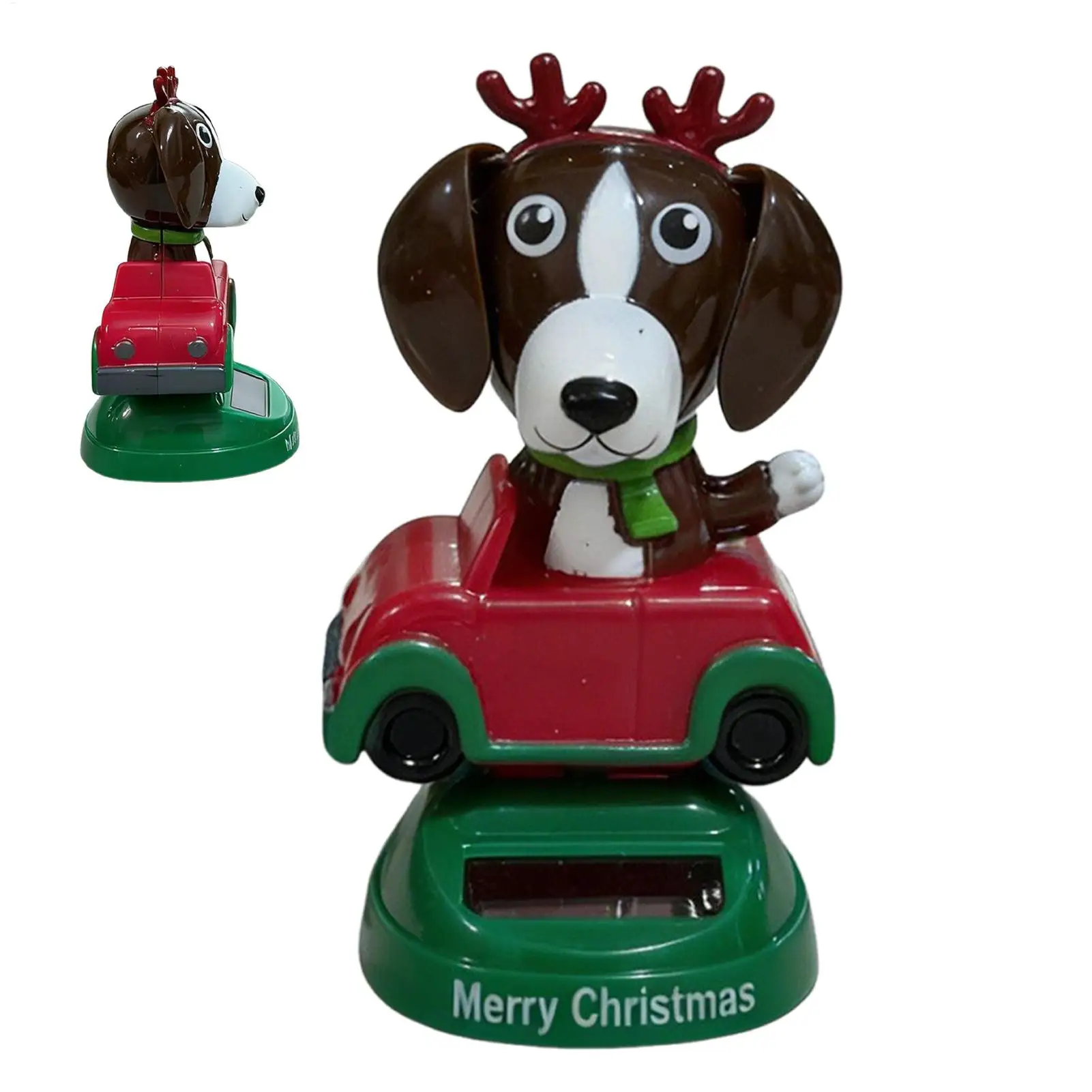 Solar Powered Car Dashboard Decor Non-Slip Funny Dog Figurine Cute Swing Ornament for auto  Home Office Desk Bedroom Table