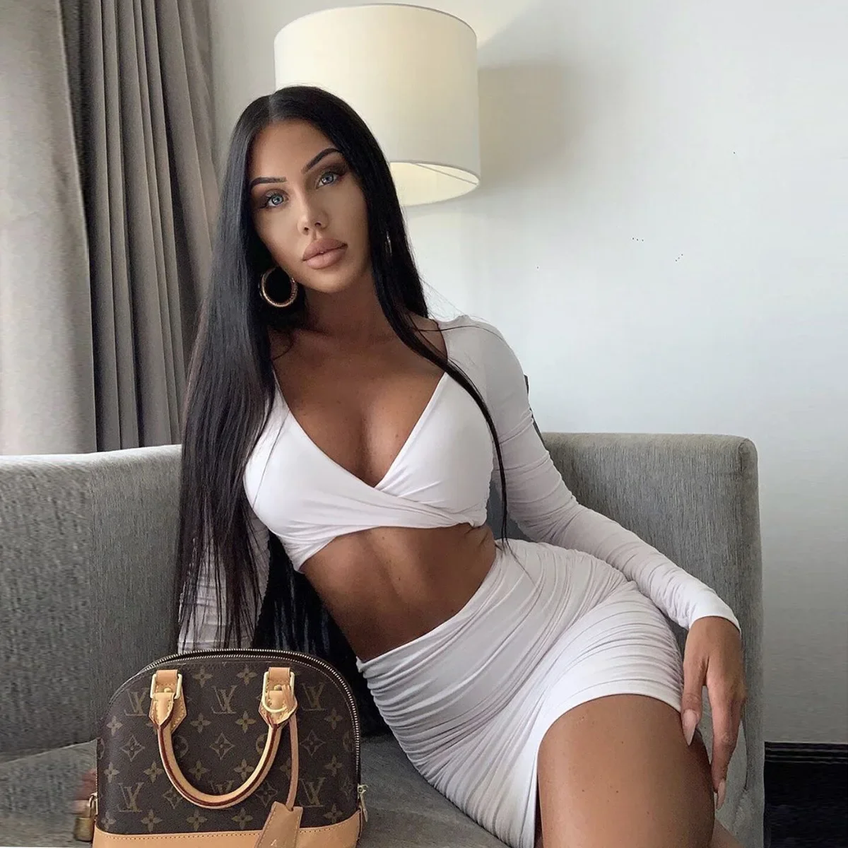 

Sexy V Long-sleeved Pleated bodycon Large Size Short-sleeved Women's Two-piece Suit dresses Plus Size 9XL 8XL 7XL 6XL XXXXXL