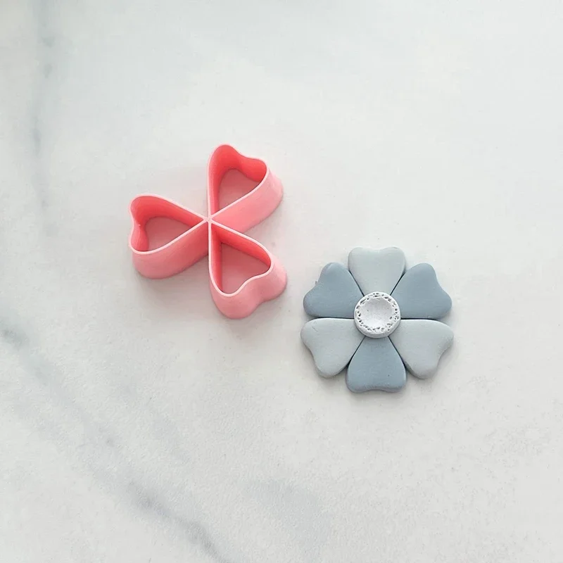 Soft Pottery Plant Shape Earrings Polymer Clay Cutters DIY Flower Earring Clay Molds Handmade Earring Jewelry Pendant Clay Tools