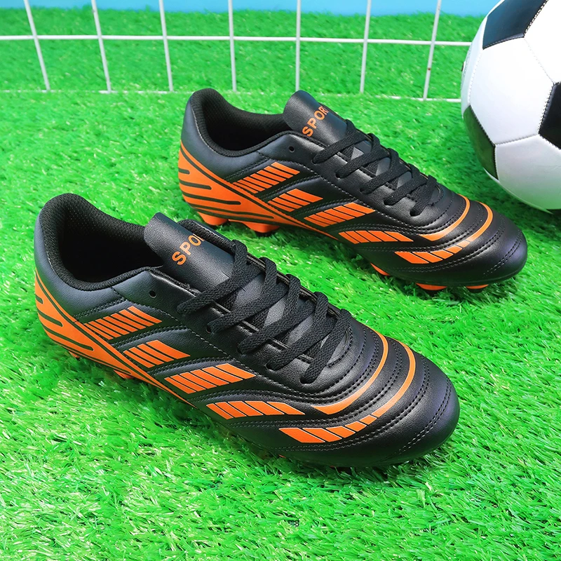 أحذية كرة القدم الرياضية للرجال Fg/Ag أظافر طويلة للكبار المراعي الاصطناعية أحذية تدريب متينة أحذية عالية القمم غير قابلة للانزلاق