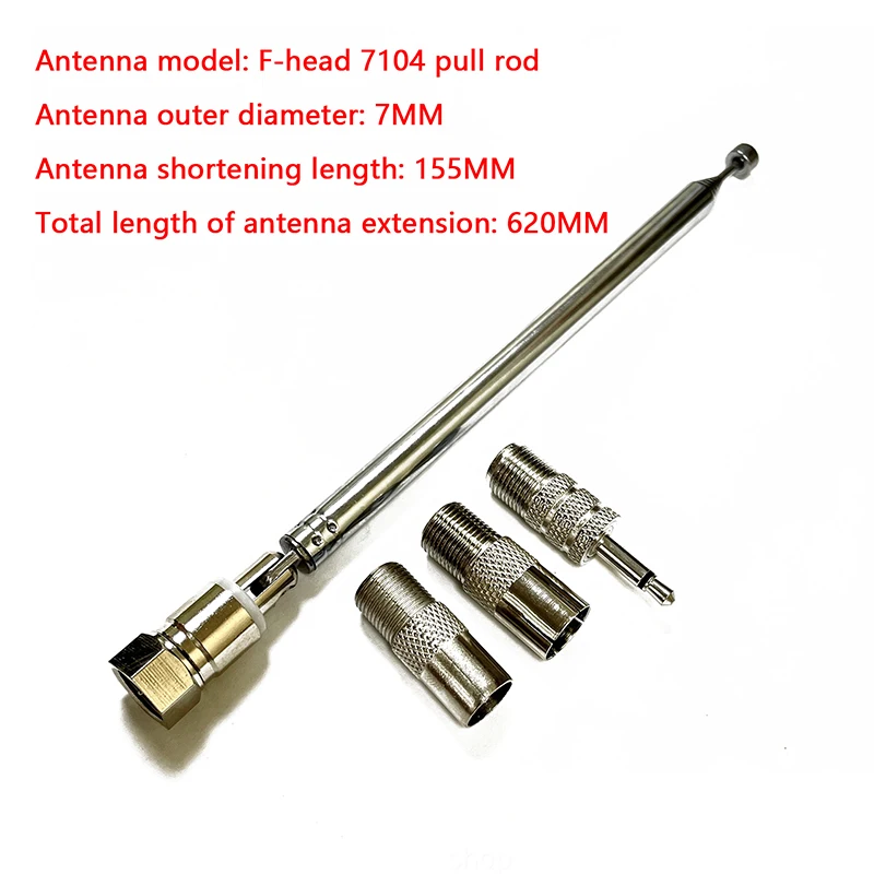 

Radio Accessories Unfold 620MM Antenna Telescopic DAB FM Aerial W 3 Adapter HiFi AV Receiver Mini System F Male 7104 Connector