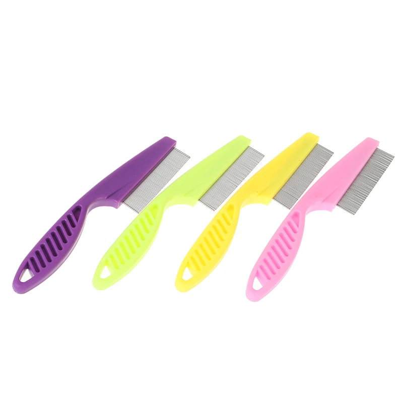 1Pcs Pet Stainless Steel Grooming Comb Hair Brush Shedding Flea Lice Trimmer