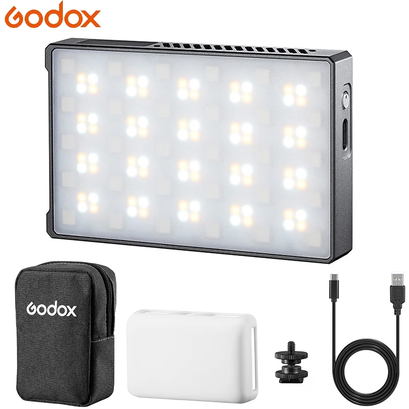 GODOX C5R Magnetic Fill Light RGB Pocket Light LED Photography Lighting Portable Soft Light for Photo Video Live