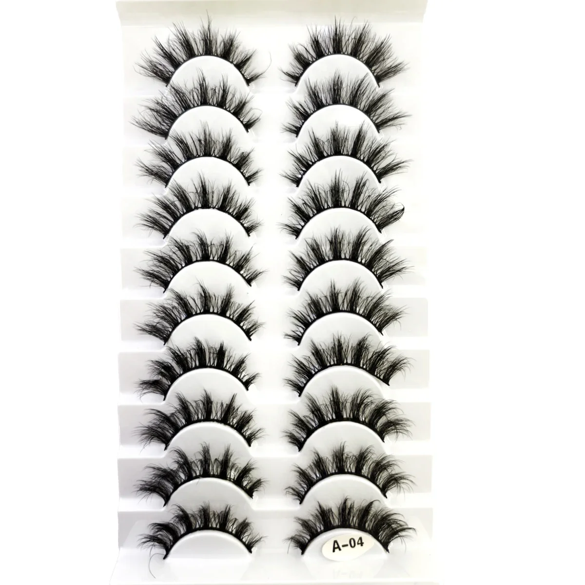 AMSDCN NEU 10 Paar Wispy Lashes Nerzwimpern Natürliche Flauschige Falsche Wimpern Katzenaugen-Wimpern 3D Volumen-Streifenwimpern Make-up