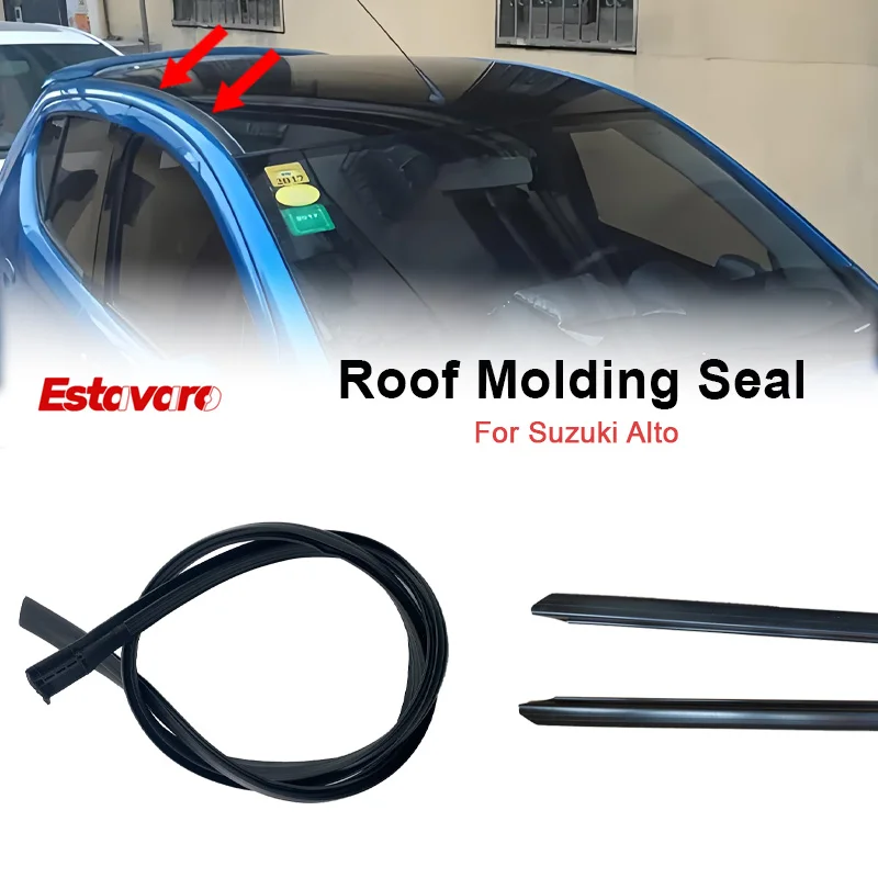 For Suzuki Alto Car Roof Side Molding Seal Black Waterproof Rubber Weatherstrip Seal Trims Strip
