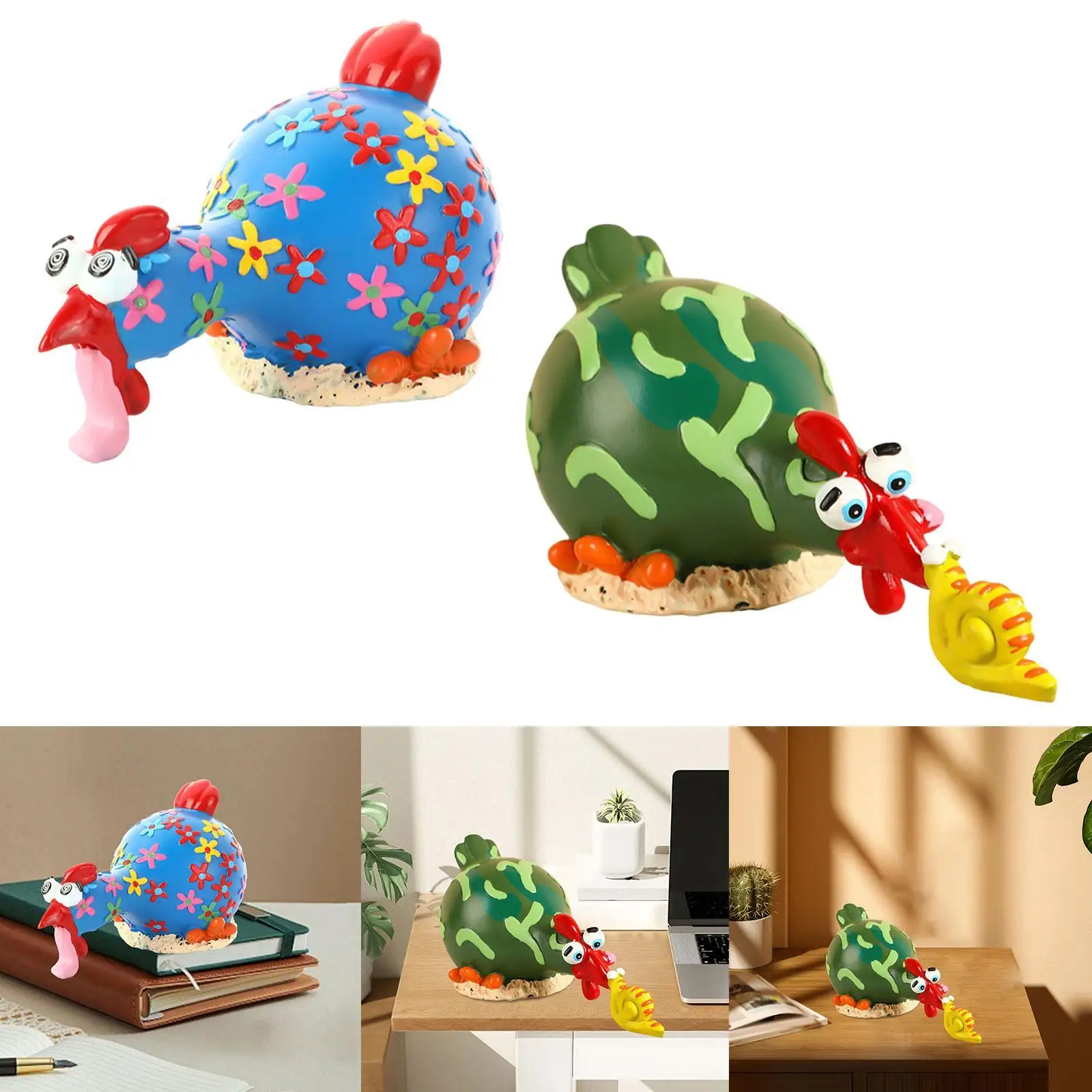 Chicken Figurines Fence Decorations Garden Decor for Farm Home Garden Stairs