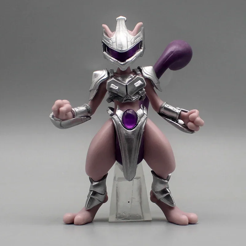 11cm Pokemon Anime Figure Mewtwo Figure Steel Mewtwo Action Figurine Pvc Statue Model Collection Decorations Toys For Kid Gifts