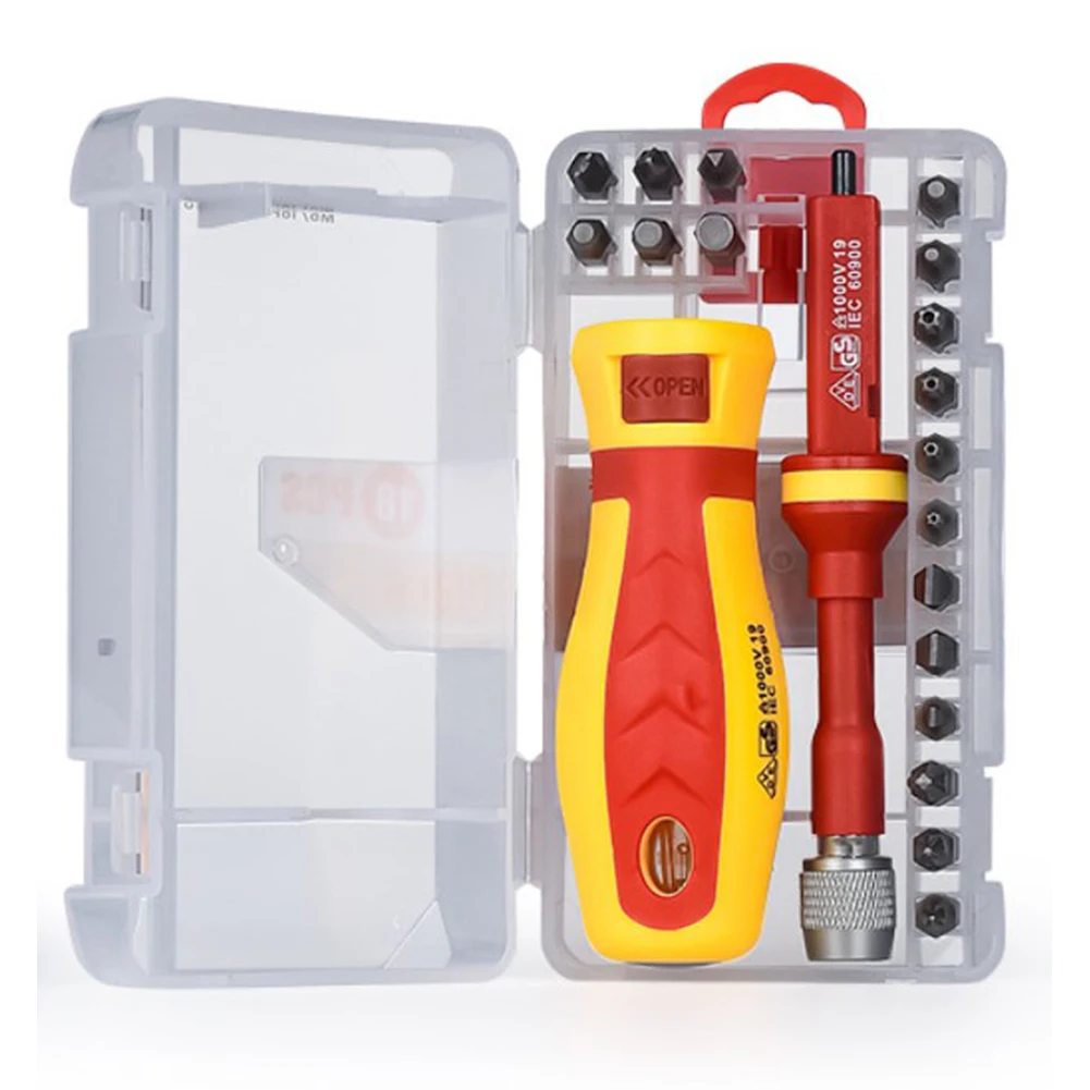 ชุดช่างไฟฟ้า Slotted Anti Slip Cross ไขควงไฟฟ้า Bits Set Slotted Anti Slip Applications