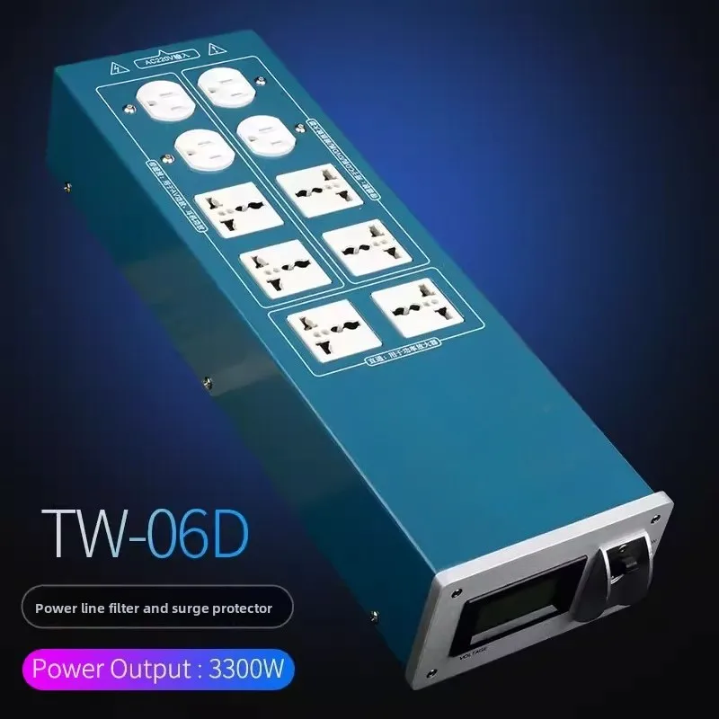 TW-06DMK3 Audio Power Conditioner, Anti‑Lightning Power Filter Strip, Power Purifier for Speakers
