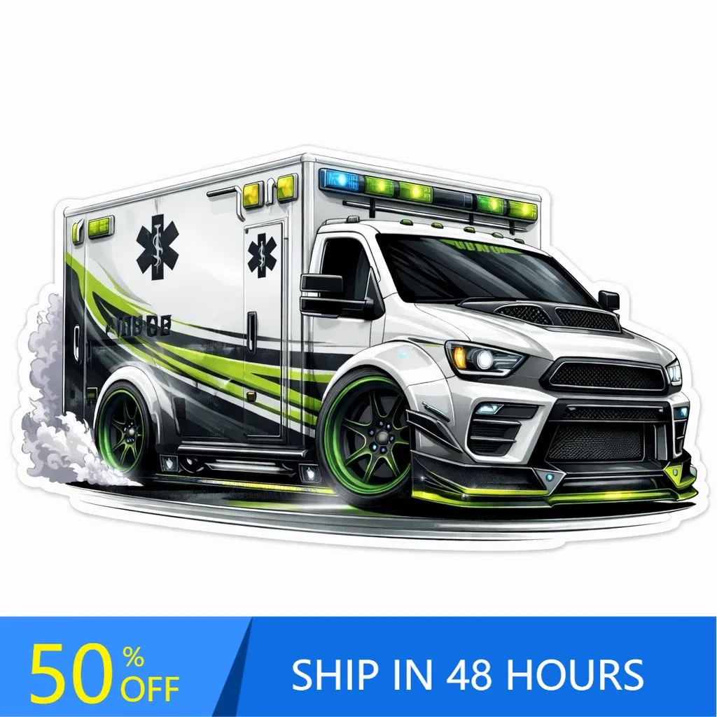 

Ambulance JDM Street Racing Aesthetic Walls Motor Home Truck Bumper Accessory Unique Funny Trendy