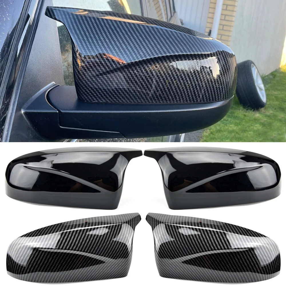 Carbon Fiber/ABS 2x Mirror Cover X5 X6 Car Side Rearview Mirror Cap Cover Shell Replacement For BMW X5 X6 E70 E71 2007-2013