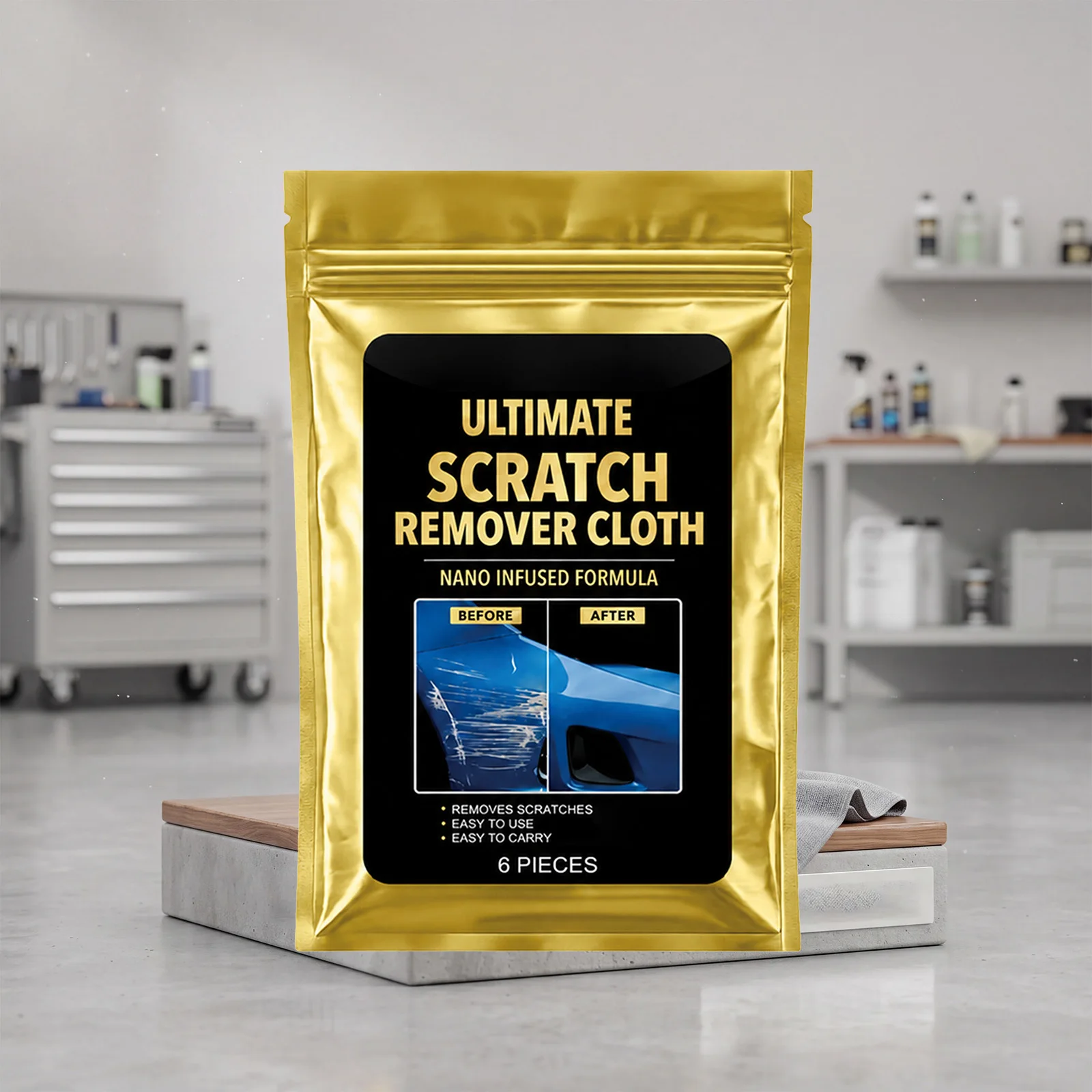 Car Nano Wipe Scratch Remover Cloth Reusable Polishing Towel Paint Repair Remove Fine Scratches Water Spots Car Detail Accessory