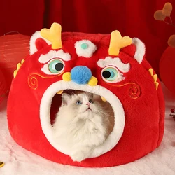 HOOPET Winter Warm Cat House Deep Sleep Cat Bed Mat For Small Dog Basket Pet Cats Tent Cozy Cave Nest Pet Accessories