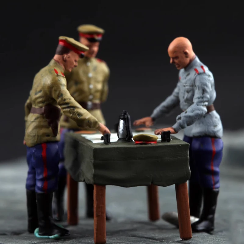 

Командный пост в масштабе 1/72, солдат из смолы для трех человек, подходит для сцены, коллекции, подарок, сувенир, статический дисплей