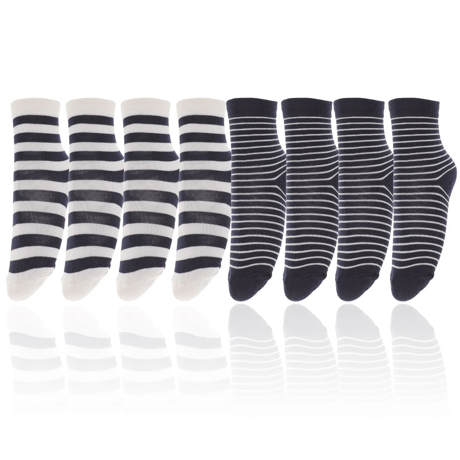 4Pairs Running Striped Calf Socks Korean Design Comfortable Sports Elastic Hiking Outdoor Long Socks Calf Stockings